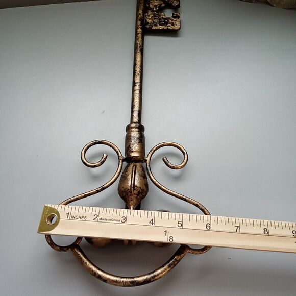 Wall Decor Metal Key Black‎ Gold Rustic Farmhouse - Picture 6 of 10